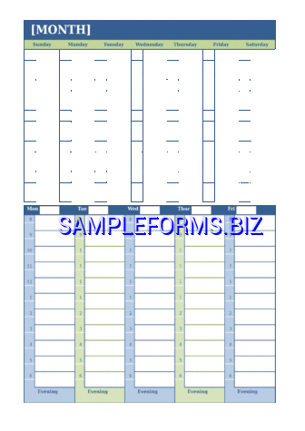 Monthly Planning Calendar Template dotx pdf free